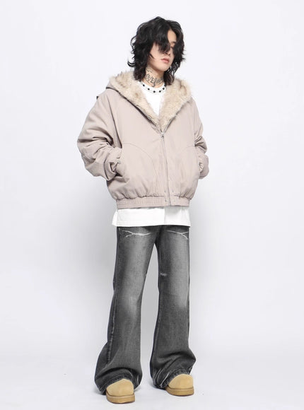 センターファーダウンジャケット