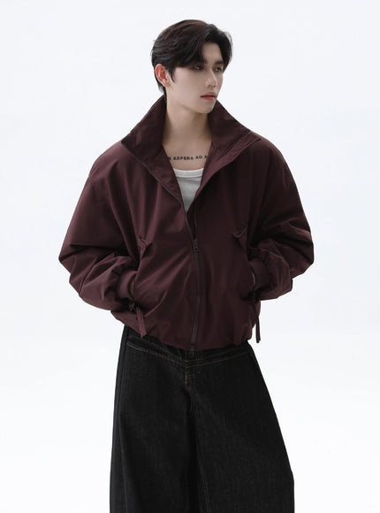 スタンドネックボンバーブルゾン