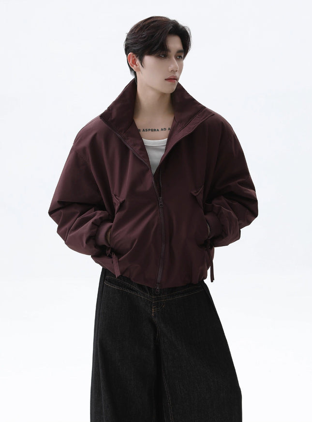 スタンドネックボンバーブルゾン