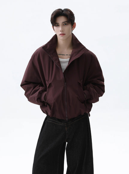 スタンドネックボンバーブルゾン