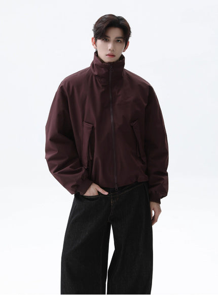 スタンドネックボンバーブルゾン