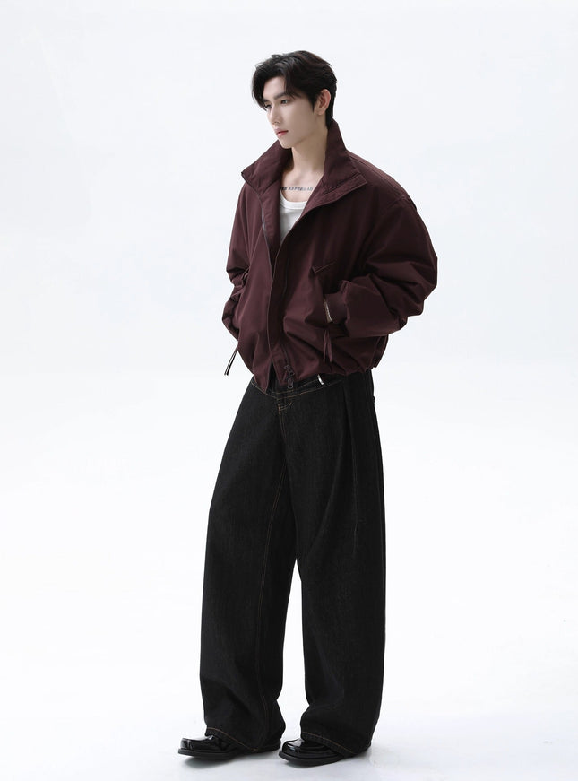 スタンドネックボンバーブルゾン