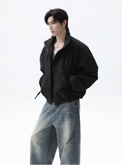 スタンドネックボンバーブルゾン