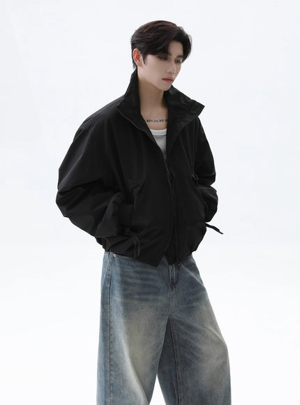 スタンドネックボンバーブルゾン