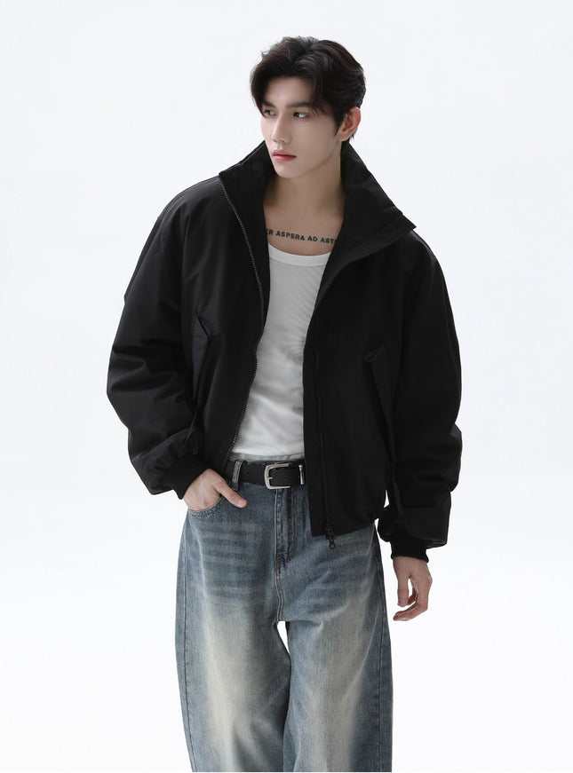 スタンドネックボンバーブルゾン