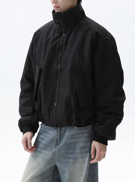 スタンドネックボンバーブルゾン