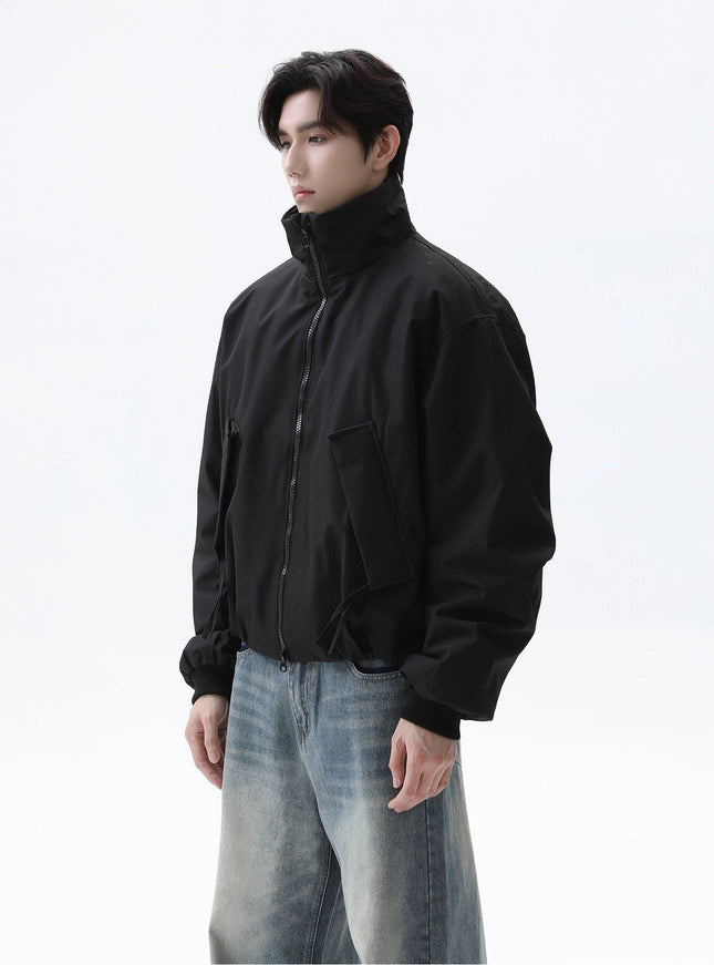 スタンドネックボンバーブルゾン