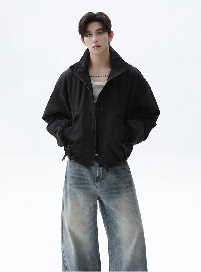 スタンドネックボンバーブルゾン