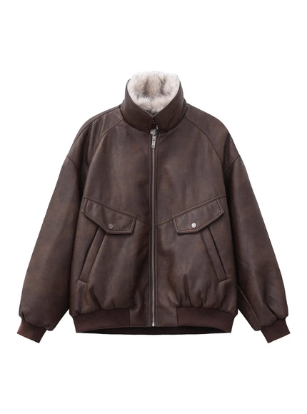 レザーファーカラージャケット