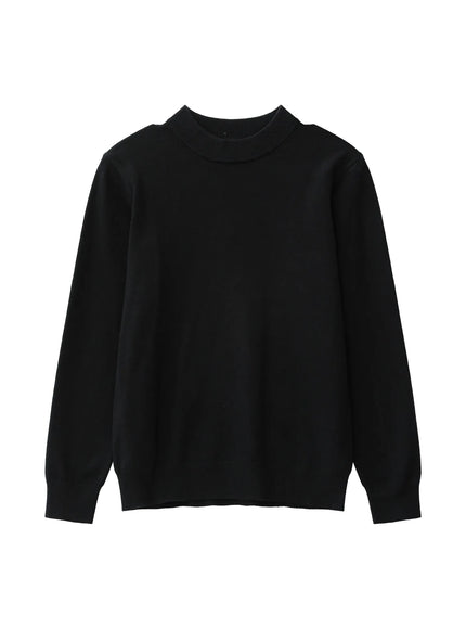 スリムタートルネックニット