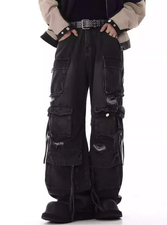 ダメージストリートオーバーサイズカーゴパンツ
