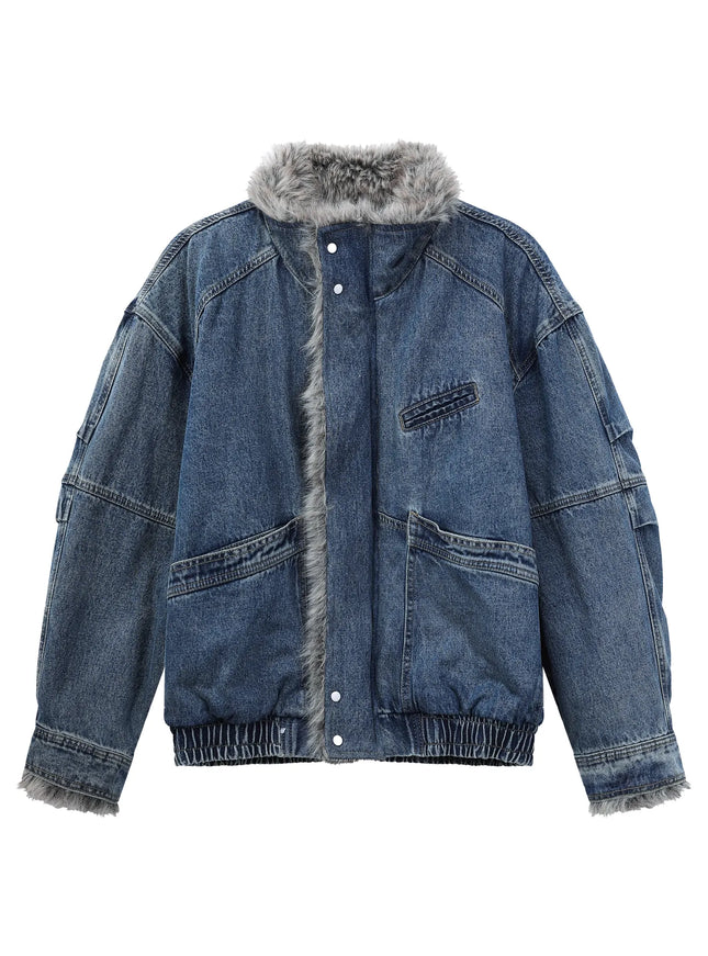 ファーデニムジャケット