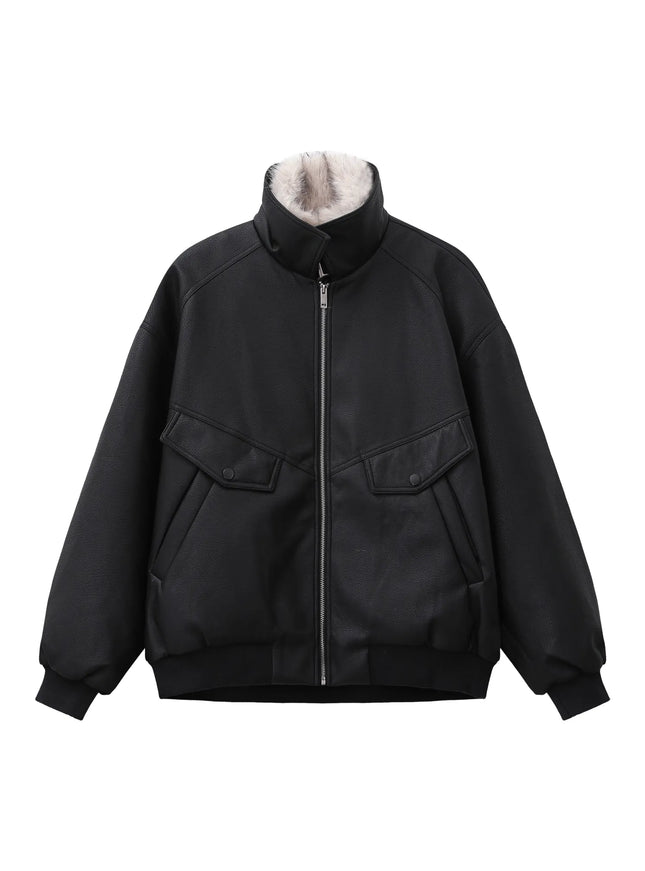 レザーファーカラージャケット