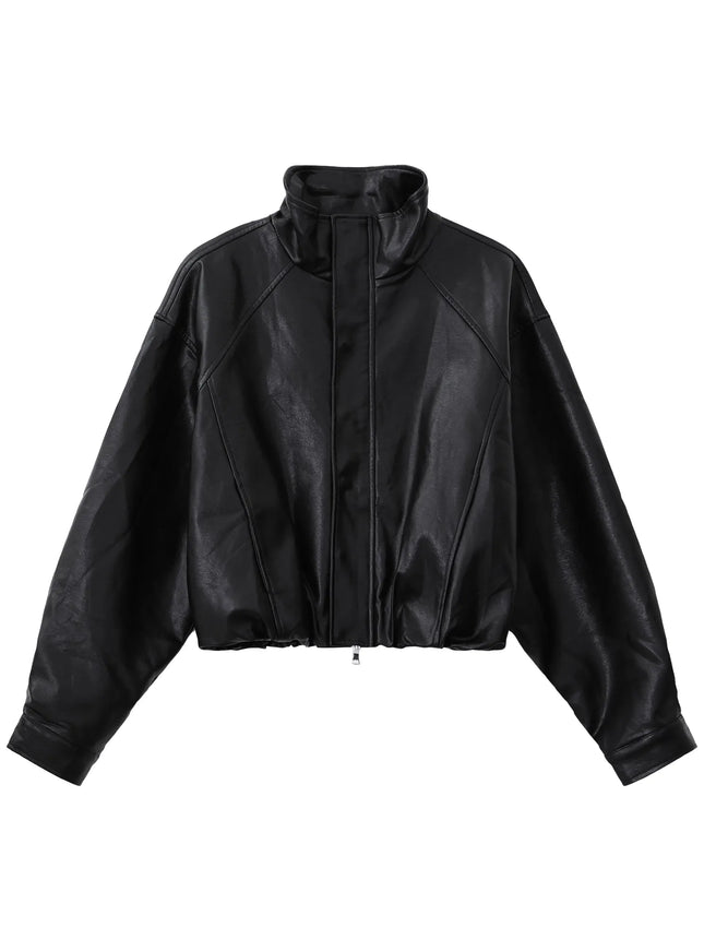 ショートシンプルレザージャケット