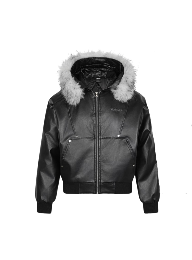 シャドウモードファーフーディジャケット