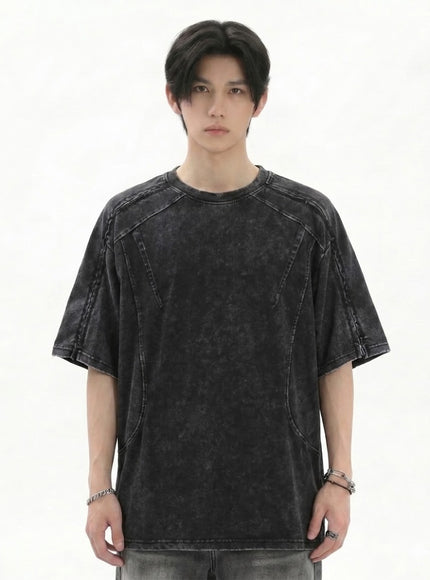 ジップウォッシュドTシャツ