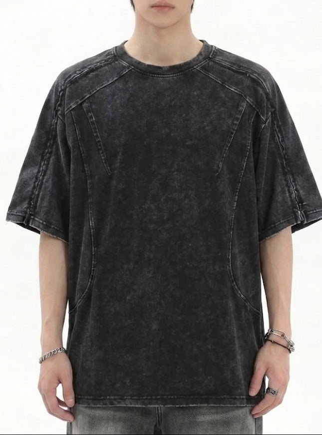 ジップウォッシュドTシャツ